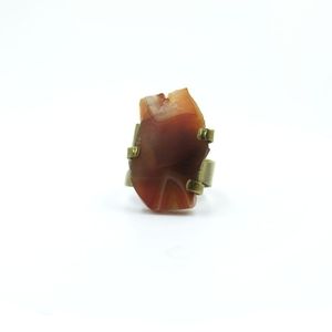 Handmade Brass Ring Agate